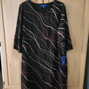 Black swirl pattern dress NWT Apt 9
